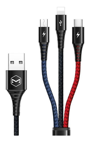 Cable De Carga Mcdodo 3 En 1 Para Usb-c / Micro-usb / iPhone