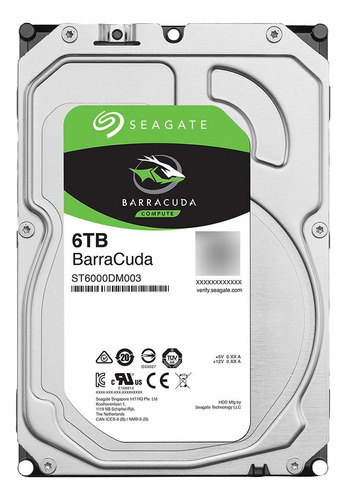 Disco Duro Interno Seagate Barracuda 6tb Pc/dvr Vigilancia