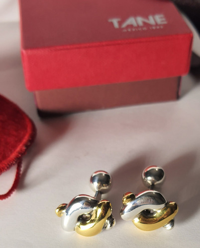 Originales Mancuernillas Tane Gemelos Plata 925 Vermeil Oro (Usado)