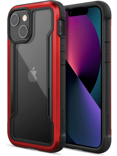 Funda Marco De Aluminio Para iPhone 13 Mini Rojo 