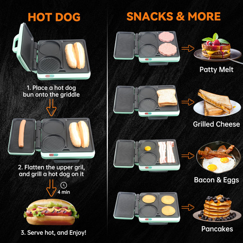 Sandwichera De Desayuno 3 En 1 Para Sándwiches Y Más Agua