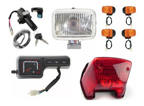 Painel Nxr Bros 125 150 2003 A 2005 Kit Ignição Farol Pisca