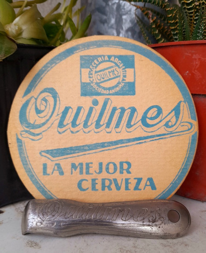 Antiguo Posasvasos Colección Quilmes La Mejor Cerveza 1950