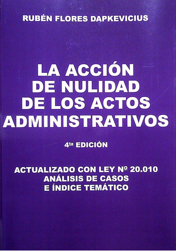 Libro Acción De Nulidad De Los Actos Administrativos De Rubé