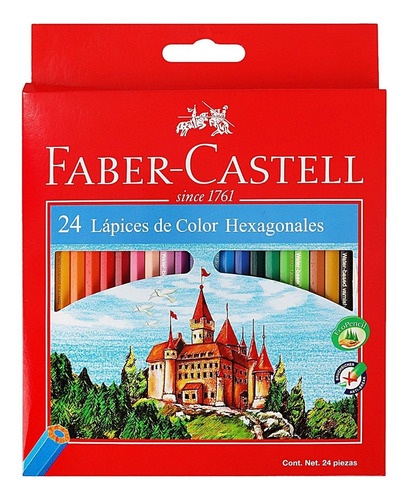 Faber Castell Lápices De Colores Hexagonales Caja 24 Piezas