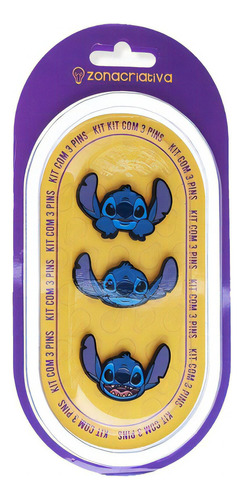 Kit 3 Pins Broche Stitch | Disney