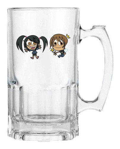 Vaso Cervecero Dibujos Animados P2 Transparente E243