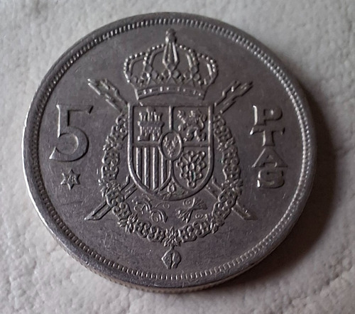 Moneda España 5 Pesetas 1975. Estrella 78. Mb+. Usado (Usado)
