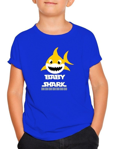 Polera Estampada Baby Shark  Bebe Tiburon Niños