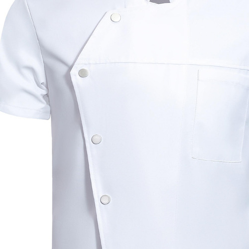 . Chef Coat Jacket Snap Button Ropa Uniforme For Cocina