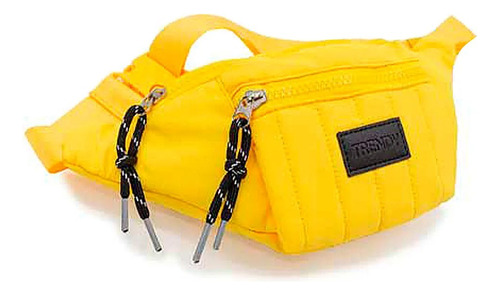 Riñonera Trendy 27131 Color Amarillo Diseño De La Tela Liso