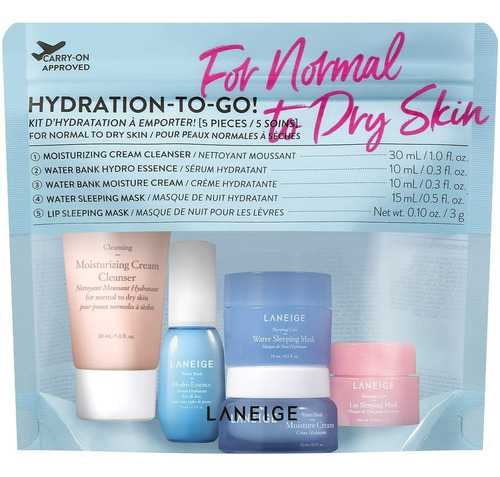 Laneige Hydration To Go! Kit Viajero Piel Normal A Seca 