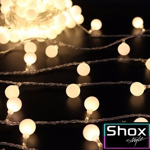 Imagen 4 de 10 de Cortina Bolitas Led Esferas Interconectables 280 Luces Shox