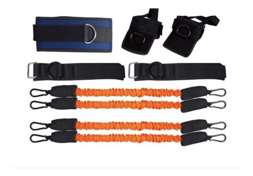 4 Elásticos De Entrenamiento + 1 Cinturón Python Striker