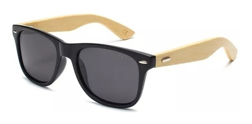 Lentes De Sol Polarizados  Bambú Black Moda + Caja Madera 