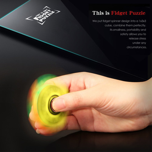 Cubo Disquete Rompecabezas Fidget Spinner Anti-ansiedad