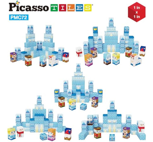 Cubo Magnético Picassotiles Con Temática De Hielo Invernal,