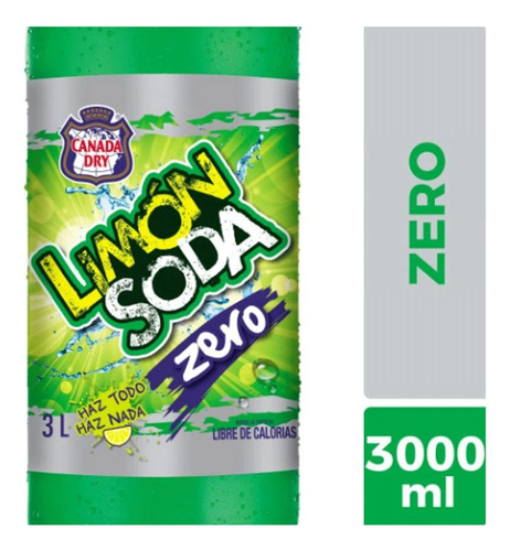 Limon Soda Zero 3 Litros Desechable (pack 6 Unidades)