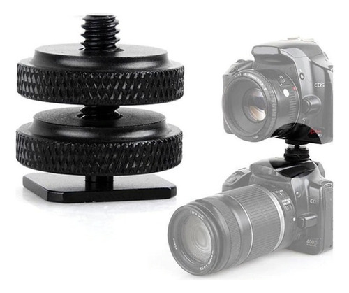 Kit 4 Adaptadores Zapata Cámara Flash 1/4 Tornillo