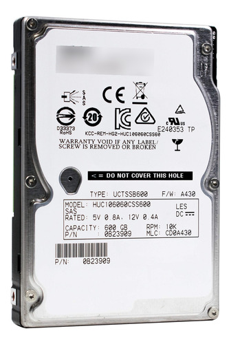 Hgst Ultrastar C10k600 | Huccss600 | 0b | 600gb 10k Rpm Sas.