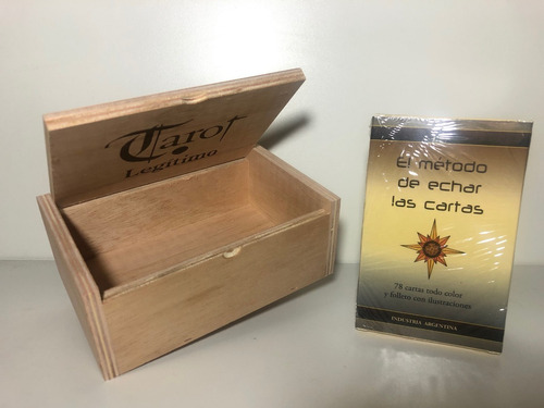 Mazo Tarot El Metodo De Echar Las Cartas + Caja De Madera