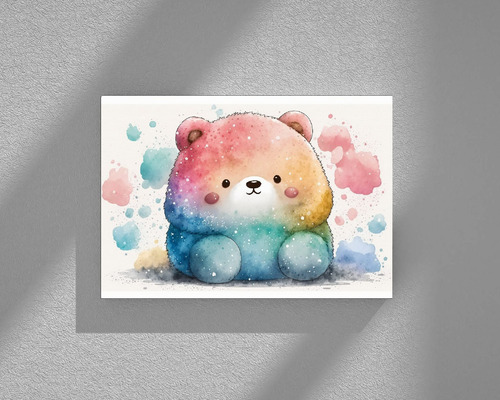 Canvas Patrones Intensos Teddy Bear Pop Art 65x50cm