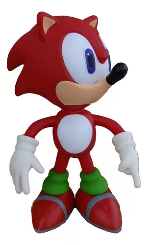 Kit 2 Bonecos Grandes 25cm Sonic vermelho E Crash Collection em