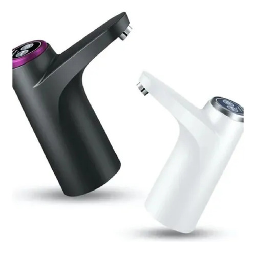 Dispensador de bomba de agua eléctrico de un galón recargable Touch Touch de lujo, color blanco/negro