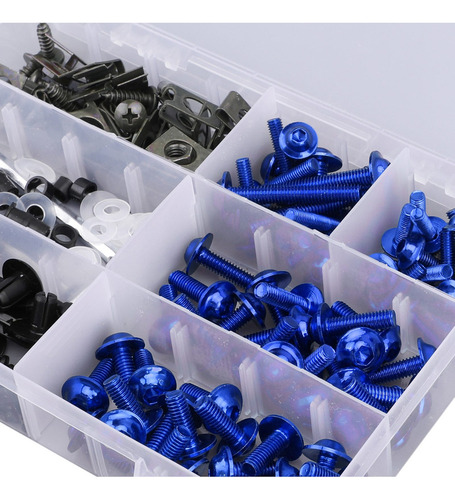 Kit De Pernos Y Tornillos De Carenado Azules For Honda Kawa