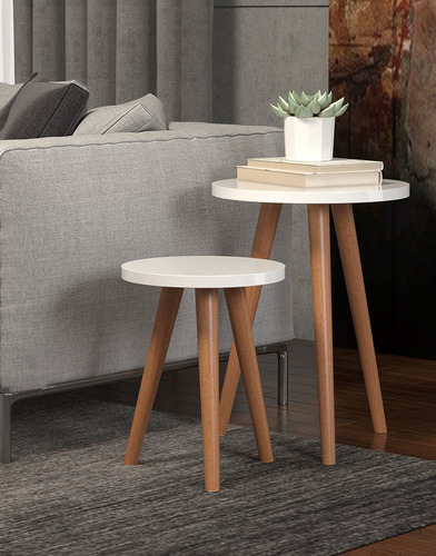 Mesa Lateral Decore Branca De Luxuoso Lindo E Moderno Branco