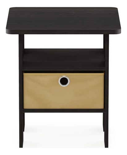 Mesa Auxiliar Andrey Con Cajón Color Expreso Marrón