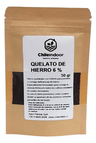 Quelato De Hierro Tradecorp Fe 50g Fert Para Plantas Basafer