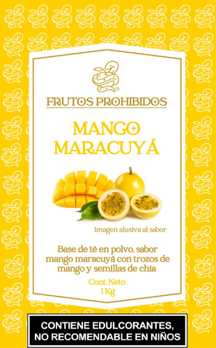 Té Soluble Sabor Mango Maracuyá 1kg