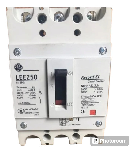 Interruptor Termico 3x 200 Amp