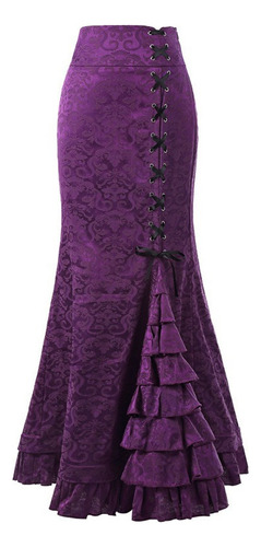 Falda Larga Gotica Vintage Jacquard Victoriana Steampunk