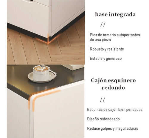 Mesa De Noche Minimalista Moderna 3 Cajones Mdf