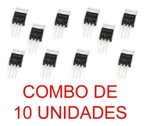 Imagen 2 de 6 de Irf640n Irf640 Mosfet De Potencia 200vol 18a To220 10 Piezas