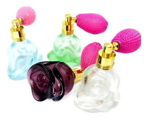 Porta Perfume Retrô Vidro 10ml Borrifador Perfumeiro Unidade