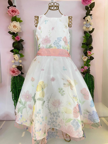 Vestido De Festa Infantil Floral Petit Cherie Pic Nic 21012