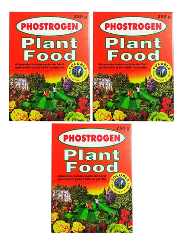 Pack De 3 Nutrientes Para Plantas Phostrogen 750 Grs