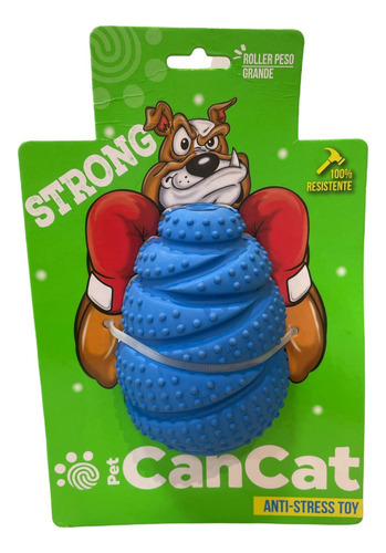 Juguete Rellenable Strong Para Perro Grande Color Azul Marca CanCat