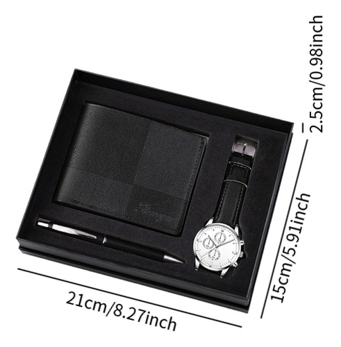 2 Juego De Regalo Para Hombre, Elegante Organizador, Negro