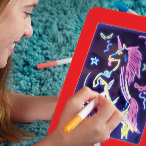 Tableta De Escritura Led Borrable Para Niños, Iluminación El