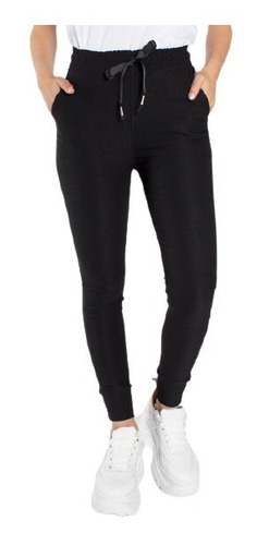 Pantalón Mujer Babucha Bengalina Marca Bora Negro Cómodos