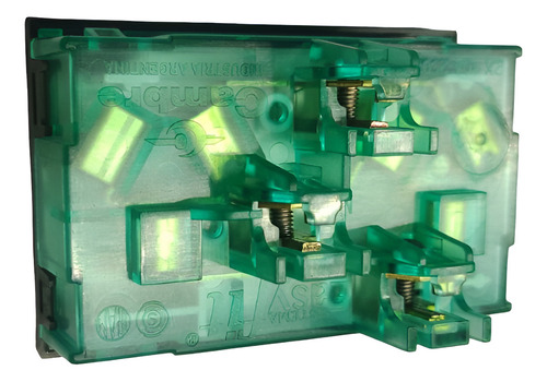 Modulo Toma Bipolar Combinado C/tierra Color Gris Corriente Nominal 10 A Voltaje Nominal 220v