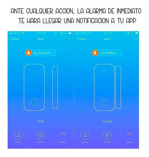 Sensor Alarma Puerta Ventana Wifi Inteligente Alexa Google