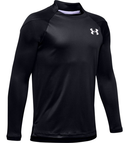 Playera Manga Larga Under Armour Niños Negro 1351696-001