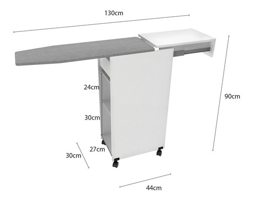 Imagen 6 de 10 de Mueble Centro De Planchado Plegable Tabla Planchar Organizad