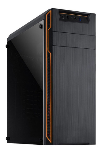 Gabinete Gamer Dragon Usb 3.0 Preto E Laranja Mymax