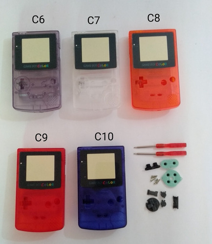 Imagem 5 de 8 de 1 Carcaça Game Boy Color, Advance Ou Sp + X Y + Borrachas